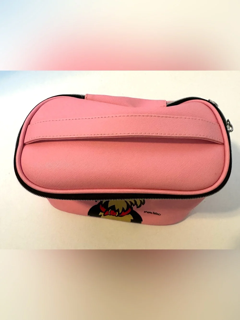 Marc Tetro Yorkie Pink Large Cosmetic Train Case